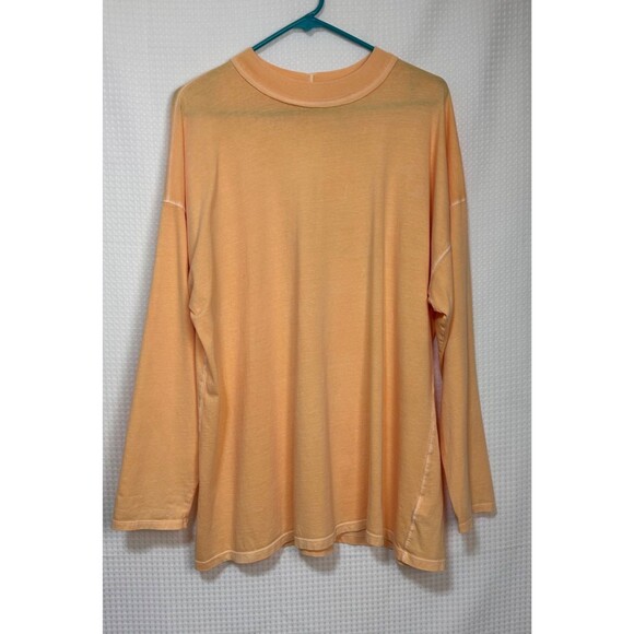 We the Free People Size Large Be Free Long Sleeve Relaxed Fit Tunic Top Orange - Picture 2 of 10